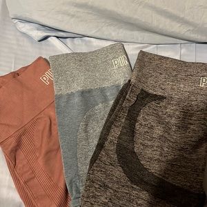 Three PINK Athletic Shorts